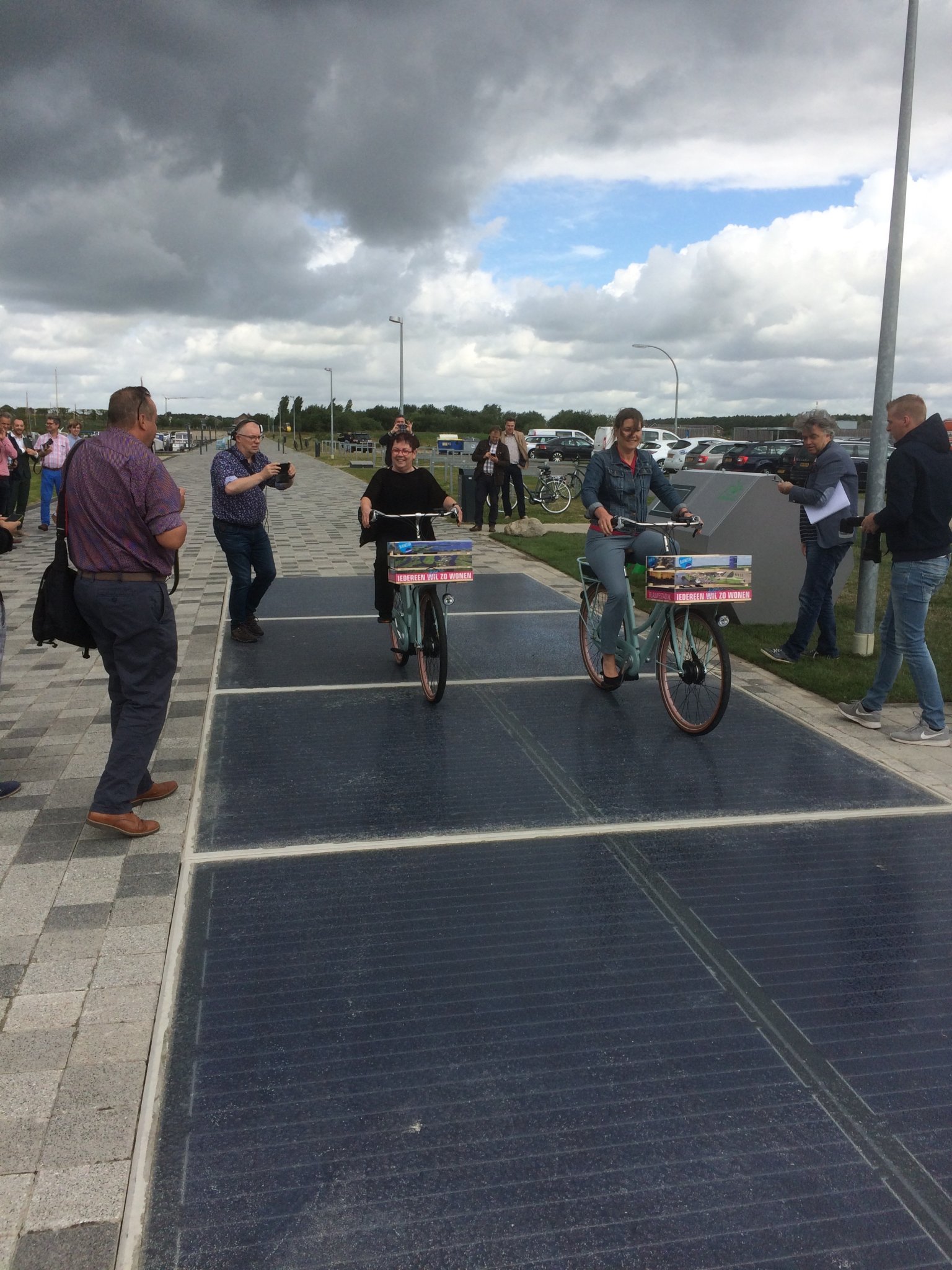 Solar powered bike road in Blauwestad, NL