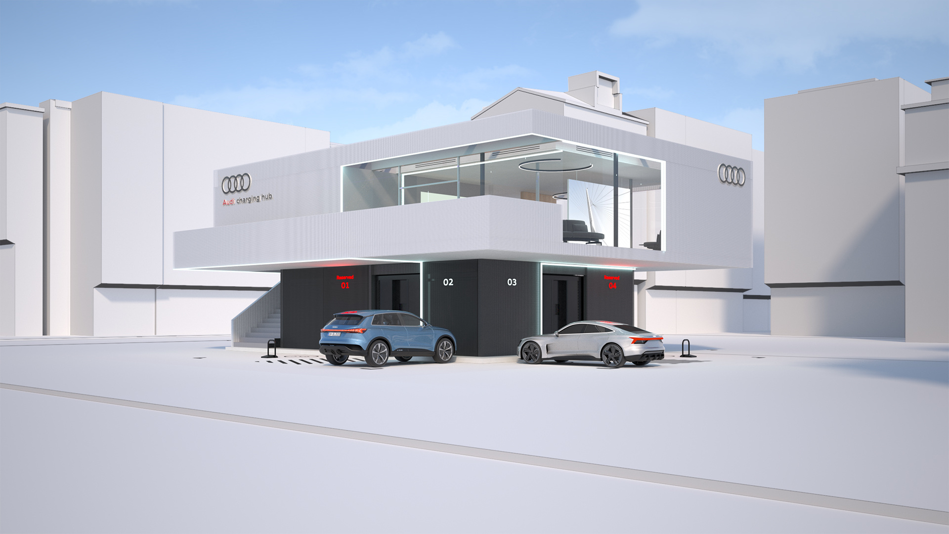 Audi Pilots Hub Concept for Quick Charging