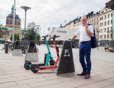 100 New e-Scooter Parking Racks to Reduce Clutter in Stockholm