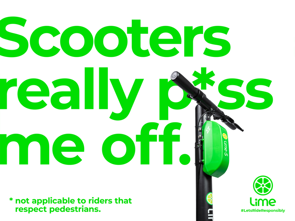 Lime scooter advert
