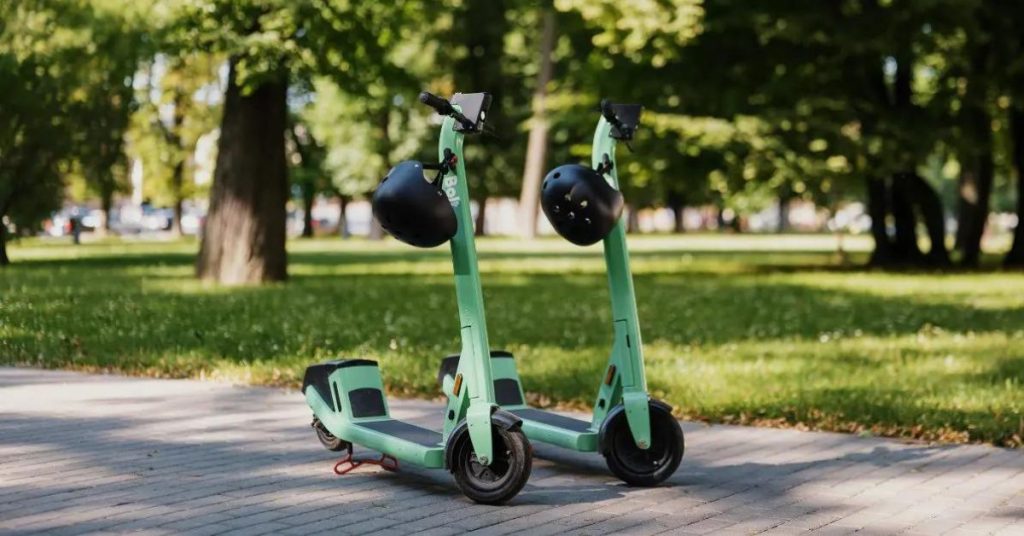 Parked Bolt e-scooters