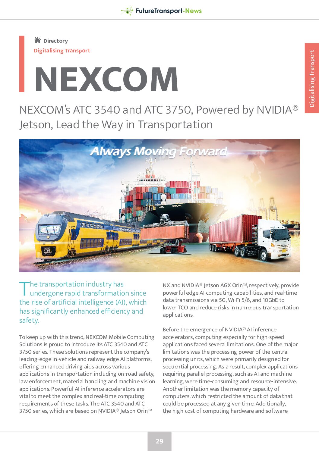 NEXCOM’s ATC 3540 and ATC 3750 Lead the Way in Transportation