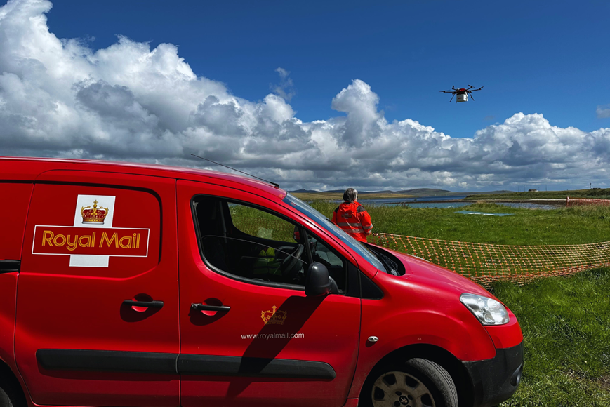 Royal Mail and Skyports Drone Services launch fully electric drone deliveries in Orkney