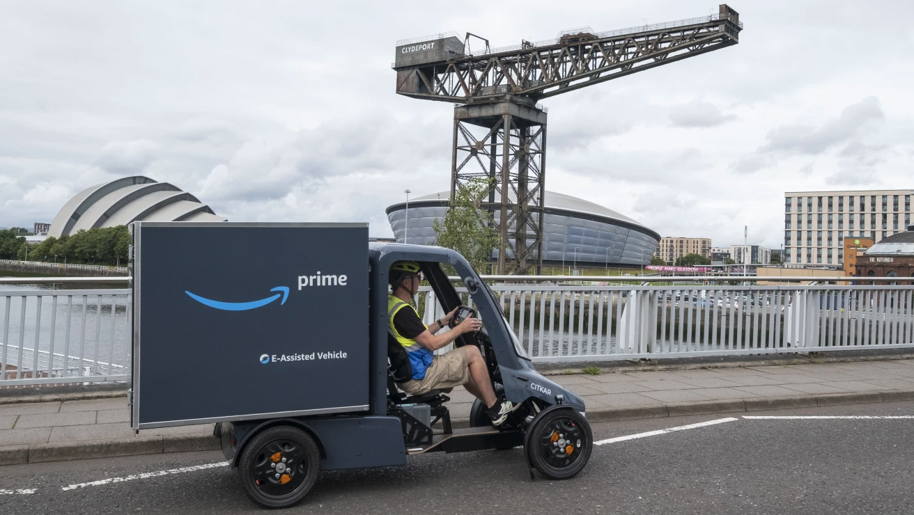 Amazon is expected to deliver hundreds of thousands of packages across Glasgow by electric cargo bike
