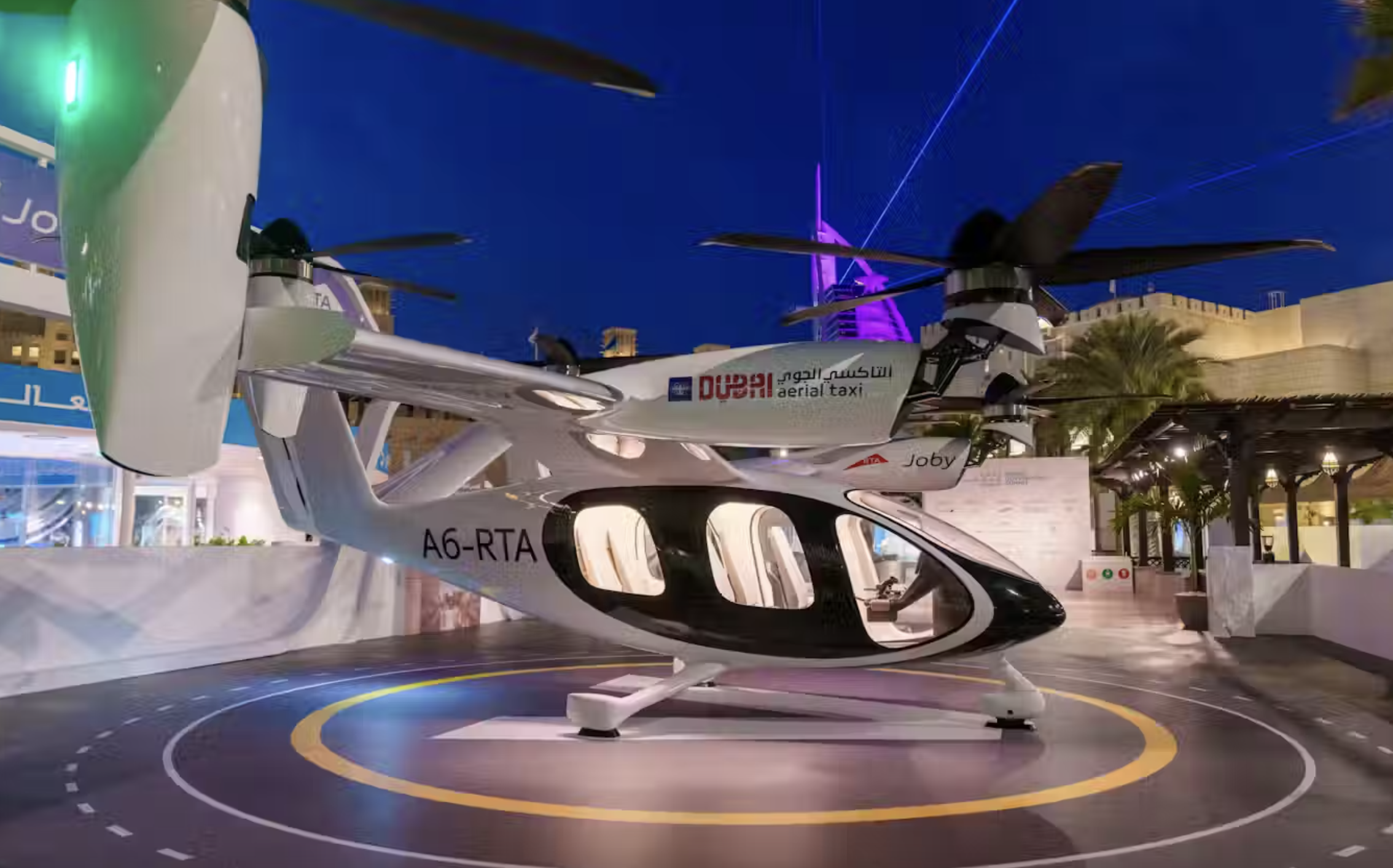 Joby’s electric air taxi on display at the World Governments Summit in Dubai