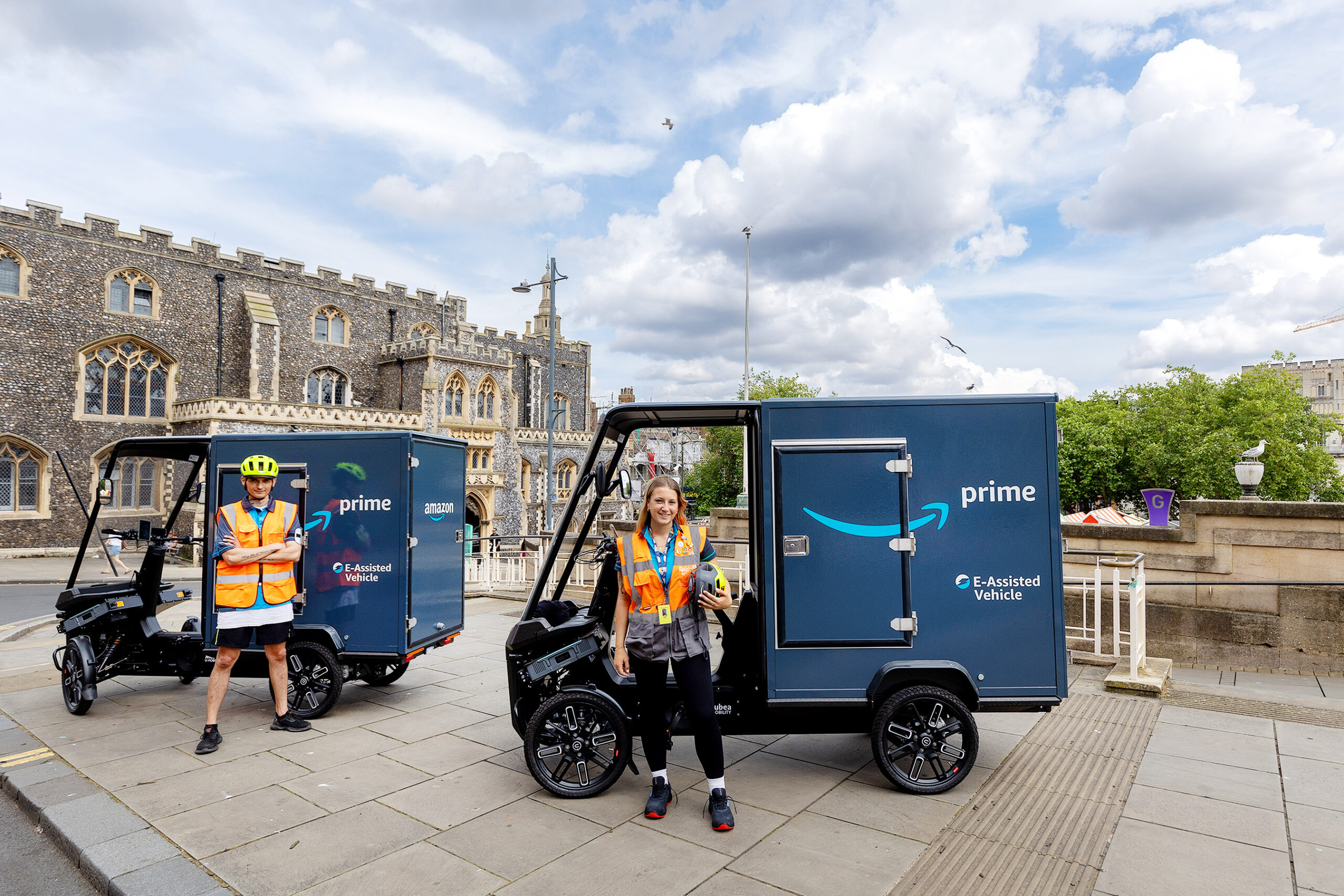 A new fleet of electric cargo bikes will deliver thousands of packages per week as Amazon opens micromobility hub at its delivery station in Norfolk