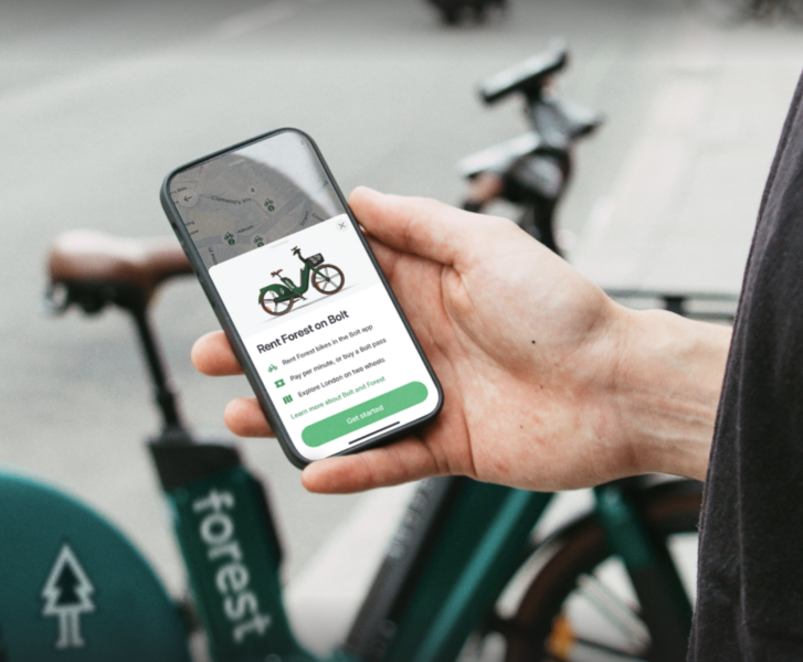 Bolt and Forest announce e-bike partnership in London