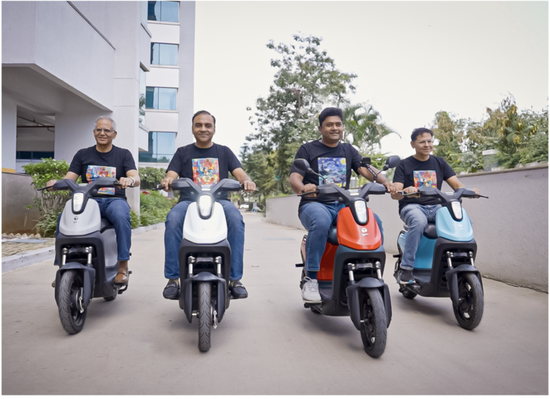 In Pic: Yulu's Co-founders (L-R) - RK Misra, Amit Gupta, Naveen Dachuri and Anuj Tewari