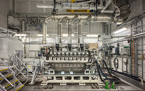 An mtu engine