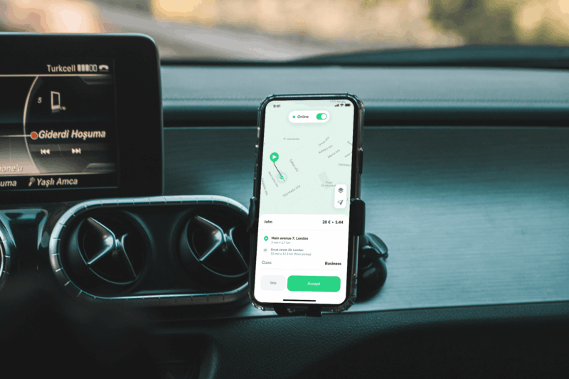 Driver app powered by ATOM Mobility