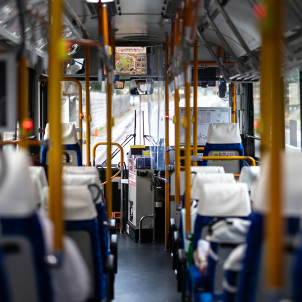 interior of a bus