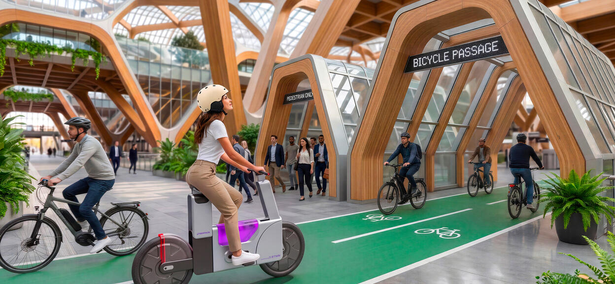 A rendering of the redesigned station entrance